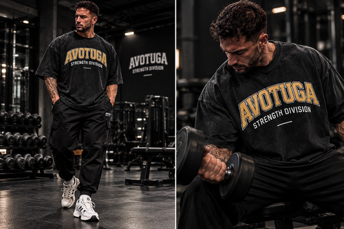 AVOTUGA Oversized Vintage Tee – Strength Division