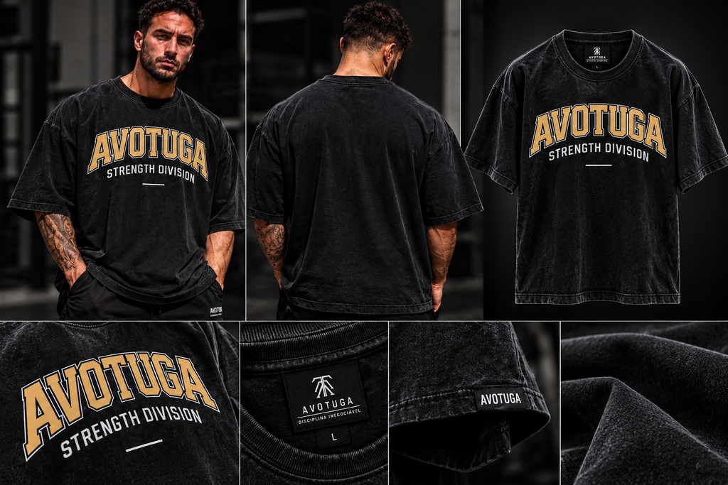 AVOTUGA Oversized Vintage Tee – Strength Division